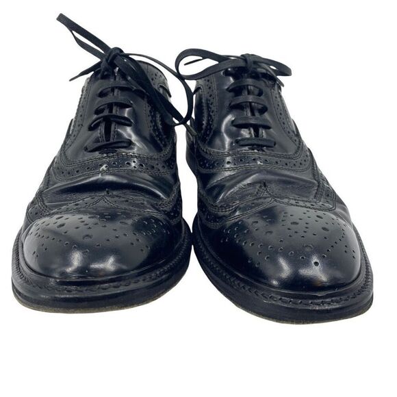 To Boot New York Adam Derrick Black Leather Brogue Cap Toe Oxfords Shoes Mens 9